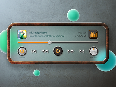 Skeuomorphic Player Panel