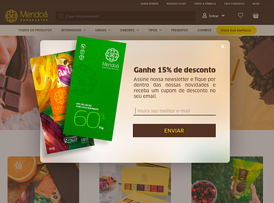 Popup - Chocolate Website newsletter popup ui webdesign