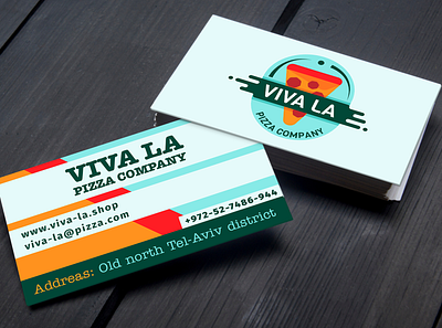 Viva la Pizza Company Business Card branding business card card design flyer icon illustration illustrator logo typography vector