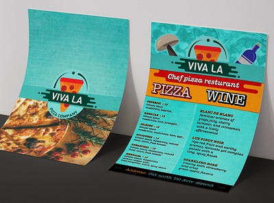 Viva La Pizza Company flyer animation branding design flyer illustration illustrator logo typography vector web