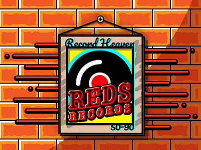 Reds Records branding design icon illustration illustrator logo typography ux vector web