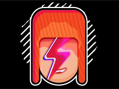 David Bowie Illustration branding design flyer icon illustration illustrator logo typography vector web
