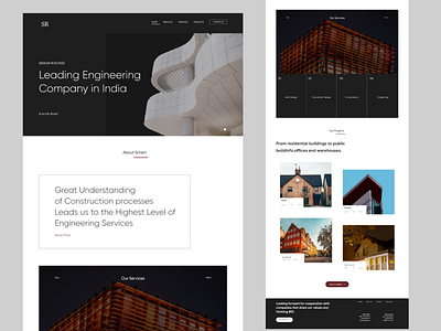 Construction Company Website company concept construction house landingpage webdesign website