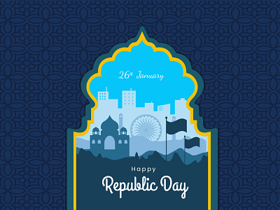Happy Indian Republic day art artwork design dribble shot happy illustraion illustrator indian republic day wishes