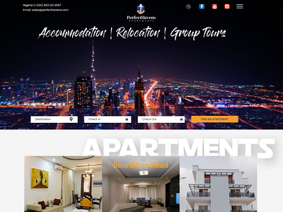 Apartments Hotels Web Design adobexd apartment apartments city figma hotel hotel website tours travels