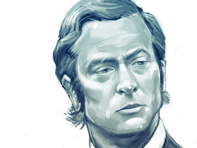 Carter dale bowers digital michael caine portrait