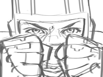 Kickass WIP digital film illustration kick ass photoshop portrait wip