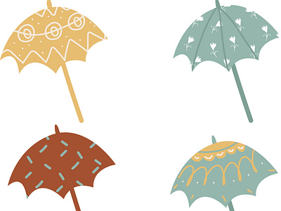 Vector umbrella artwork design icon illustrator ornament pattern portrait umbrella vector вектор графический дизайн зонтик орнамаент узор
