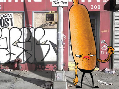 Rude Food Corndog corndog illustration rude