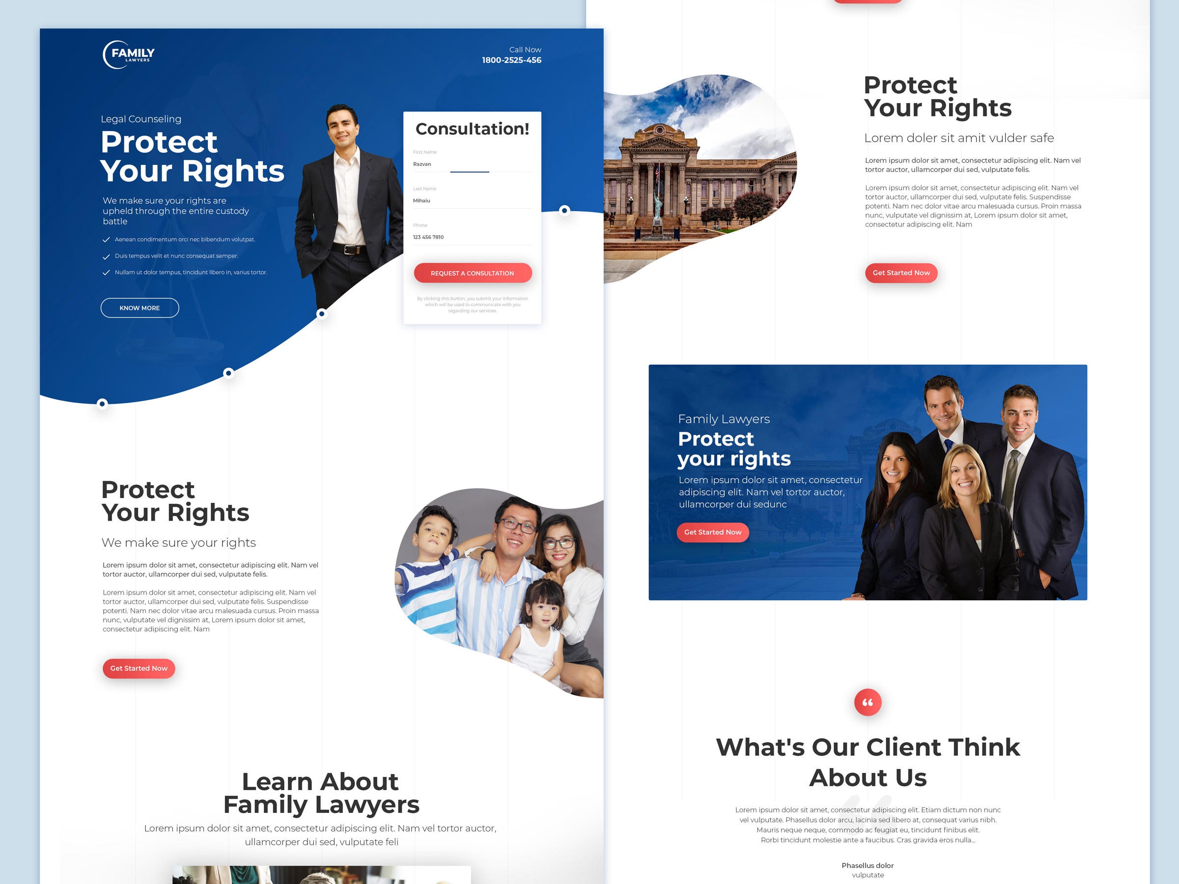 Law Firm Landing Page Design By Sachin On Dribbble