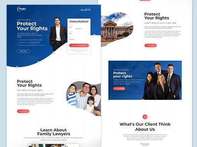 Law firm landing page design