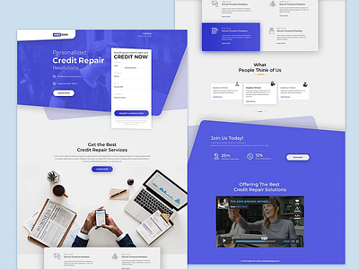 Credit Repair Landing Page Design