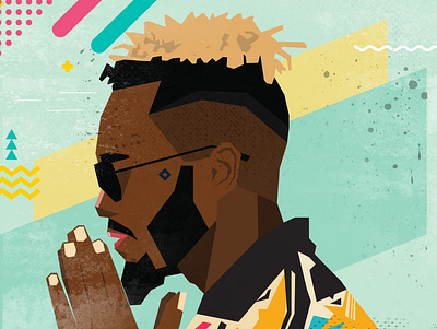 Kwesta african design flat illustration vector