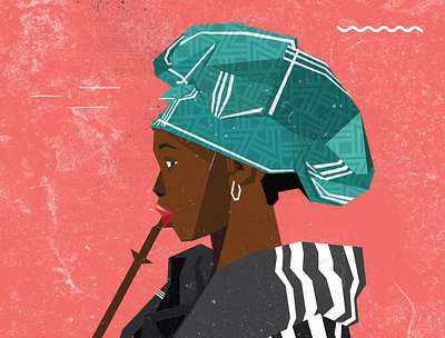 Xhosa african african woman design flat illustration vector