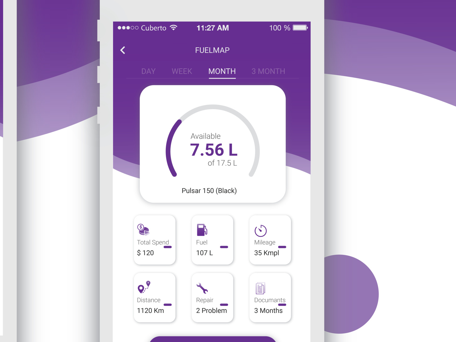 Bike Fuel Calculator by Shakifur Rahman Sujan on Dribbble