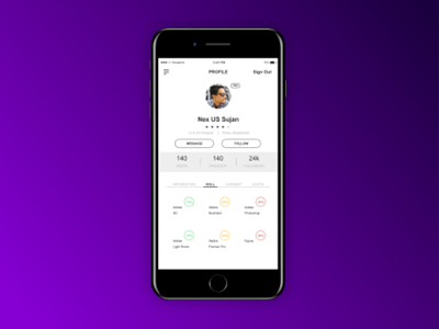 Profile UI Design app dailyui design ui