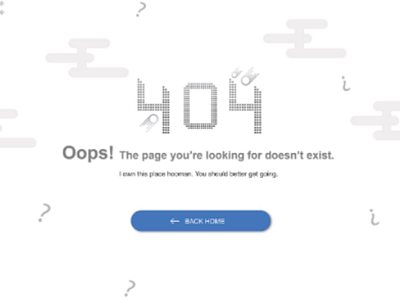 404 Page UI Design 404 dailyui page ui