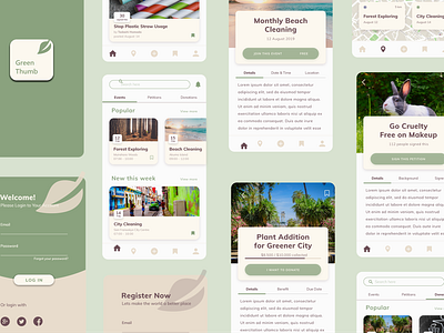 Green Thumb design mobile uiux