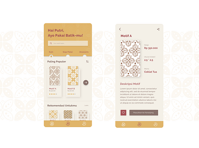 E-Commercial for selling Batik design mobile uiux