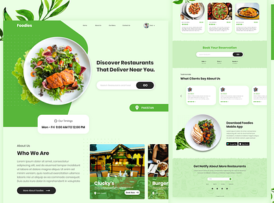 Foodies Web UI minimal restaurant ui uidesign ux ux ui ux design website