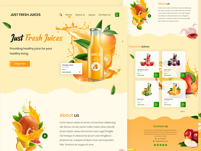 Just Fresh Juices Web UI