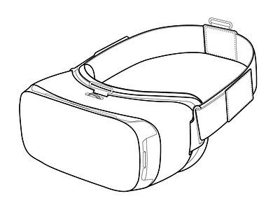 Samsung VR Headset Lineart adobe fiverr illustration illustrator lineart samsung vector virtualreality vr