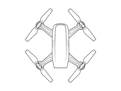 DJI Drone Line Art adobe drone fiverr illustration illustrator lineart vector
