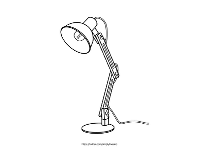 Lamp fiverr illustration illustrator lineart vector