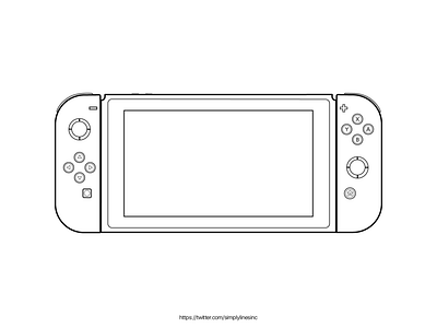 Nintendo Switch fiverr illustration illustrator lineart nintendo switch vector