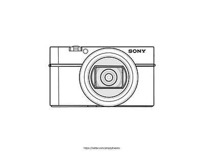 Sony Camera adobe fiverr google illustration illustrator lineart product design sony vector