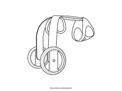 Dog Wheelchair adobe fiverr illustration illustrator lineart product design vector