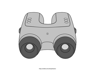 Binocular adobe design fiverr illustration illustrator lineart product design vector
