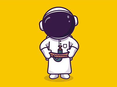 Yemeni Astronaut arabic astronaut character charar design flatdesign graphic design illustration yemen yemeni