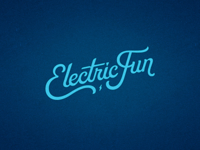 Electric branding lettering logotype script typography