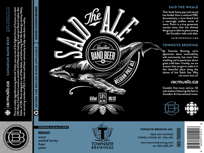 Said the Ale beer cbc craft beer label music packaging