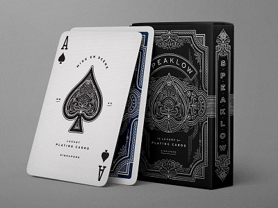 Speaklow design illustration label packaging playing cards typography