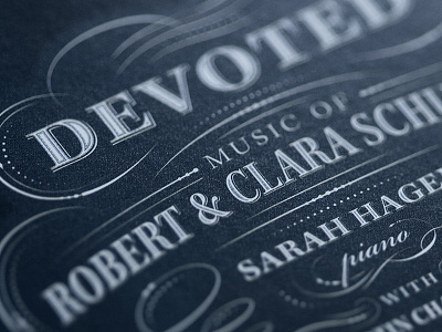 Devoted Print cd classical flourishes lettering music typography