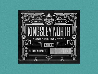 Kingsley North linework ornate packaging typography