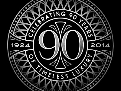 90th badge crest logo seal