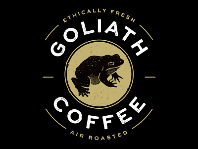Goliath Final badge coffee crest illustration logo seal