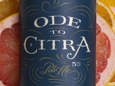 Citra beer label lettering packaging typography