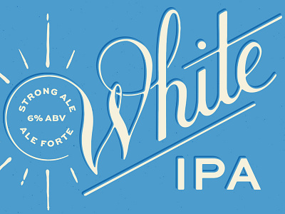 White IPA beer label lettering type typography