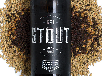 Stout Bottle beer label lettering packaging typography