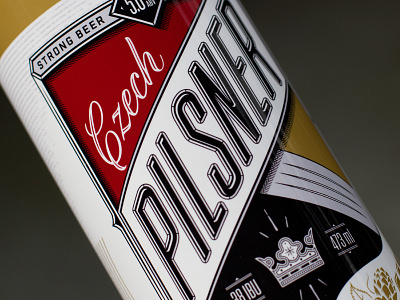 Pils beer label lettering typography