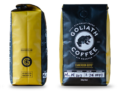 Goliath packaging branding coffee illustration packaging