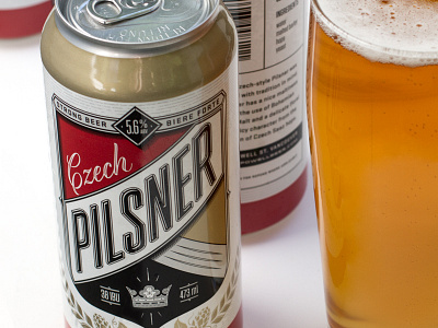 Pilsner Tallboy beer illustration label lettering packaging typography