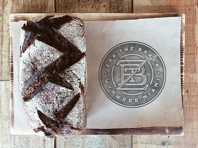 Zak the Baker bakery logo monogram texture