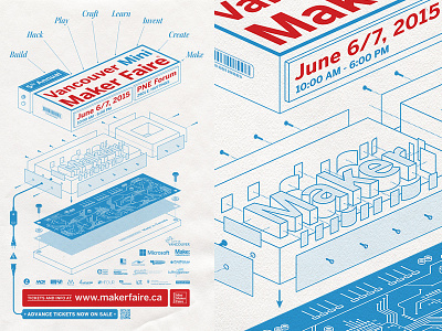 Maker Faire illustration poster typography