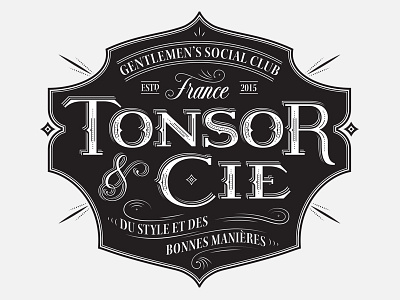 Tonsor & Cie branding crest lettering logo typography