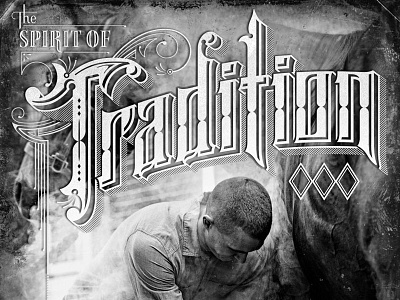 Tradition lettering typography whiskey